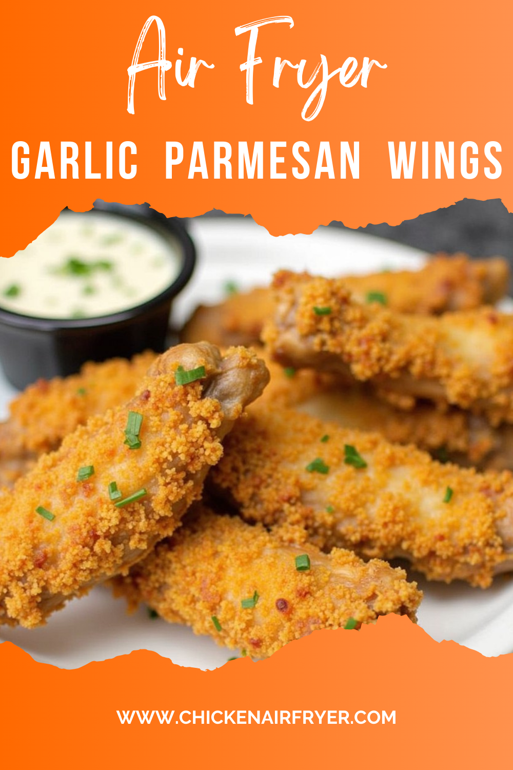 air fryer garlic parmesan wings